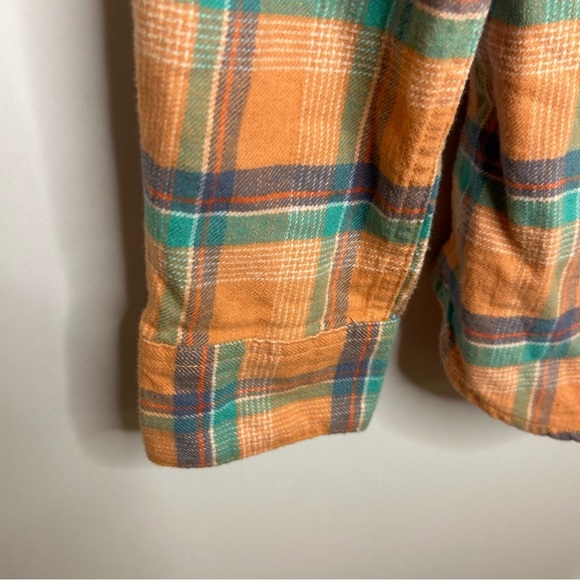 *NWT* O’Neill Nash Flannel Standard Fit Shirt, Sz XS, Peach/Orange, Green, Plaid - Picture 5 of 11
